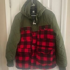 American Stitch (Red Black Green) Flannel Mens Jacket, A67